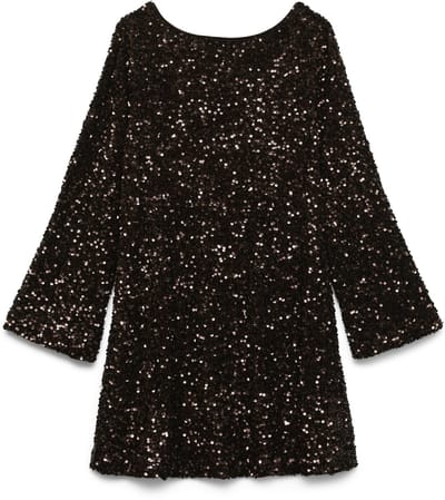 VERO MODA - VMLAILA LS SEQUIN BOW DRESS EXP - Dames - Mini jurken