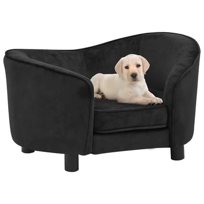vidaXL - Hondenbank - 69x49x40 - cm - pluche - zwart