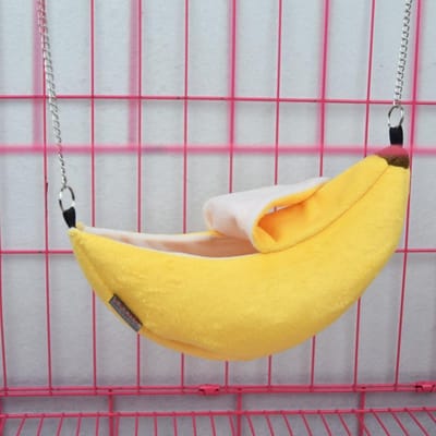 Jumada's Hamster Hangmat Banaan | Schommel voor Knaagdieren | Hamster & Muis Speelgoed
