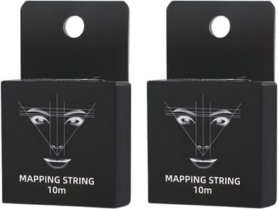 Henna Brows Mapping String - Microblading - 10m - Voorgeïnkt - 2 stuks - Zwart
