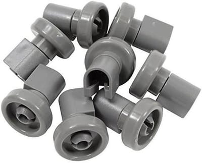 Rollen voor Vaatwasser - Vaatwasseronderdelen - Reparatie Keukenapparatuur - Set van 8 stuks - 1 cm - Wit