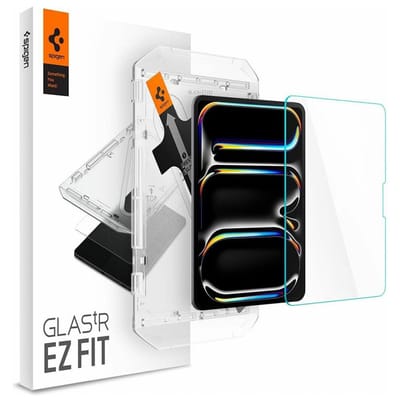 Spigen Screen Protector Geschikt voor iPad Pro 11 (2024/2025) - EZ Fit GLAS.tR - 9H Tempered Glass - Case Friendly - Gemakkelijke Installatie - 1-Pack