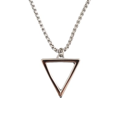 Ketting heren driehoek glanzend staal - Speer Halsketting eigentijds mannen - met Geschenkverpakking van Mauro Vinci