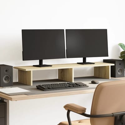 vidaXL - Monitorstandaard - 100x27x15 - cm - bewerkt - hout - sonoma - eikenkleurig