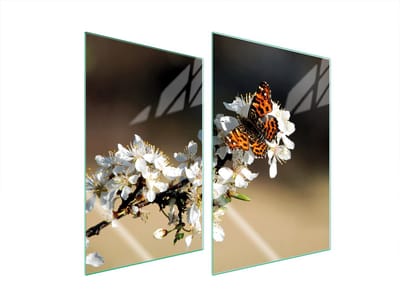TMK ArtDeko Serie - Glas Beschermplaat - 2x35x52 cm - Pruim - Stijlvol Decor