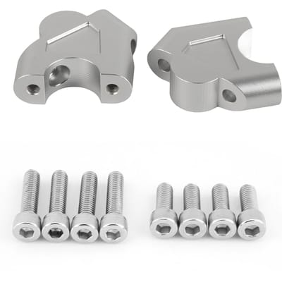 CNC Aluminium Motorfiets Stuurverhoger Klem Hoogte Verhogers Adapters voor R1200GS LC ADV 14?18 zilver