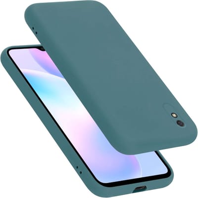 Cadorabo Hoesje geschikt voor Xiaomi RedMi 9A / RedMi 9AT in LIQUID GROEN - Beschermhoes gemaakt van flexibel TPU silicone Case Cover