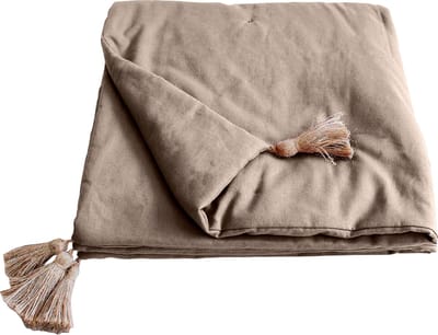 La'Moussawi ® Stijlvolle Beige Bedsprei met Pompons en Luxe Textuur voor Slaapkamerdecoratie