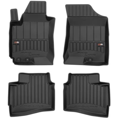 Frogum - No.77 - Automatten 3D - Geschikt voor HYUNDAI i30 I CW (Kombi) 2007-2012 - 4-delig - TPE Rubber - Zwart