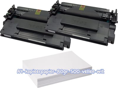 KATRIZ® huismerk toner CF226A(HP 26A) Zwart (2 stuks) + Kopieerpapier A4 80gr 500 vellen |Geschikt voor HP LaserJet Pro M402d/M402dn/Pro M402dne/Pro M402dw/Pro M402n/Pro M426dw/Pro M426fdn/Pro M426fdw