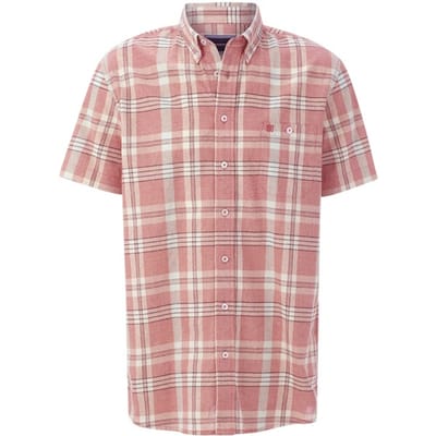 Babista herren Overhemd Met Korte Mouwen - 39/40 - rood - Plus Size