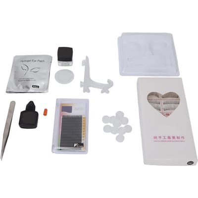 10 stuks Valse Extensions Wimper Set Wimper Oefenset voor Make-up Training Wimpers white