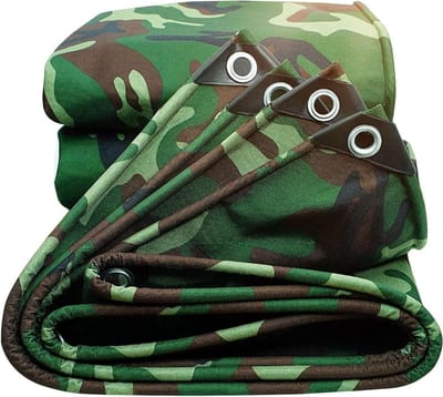 Dekzeil Waterdicht - Zwaar Zeil - Buiten Beschermen - Verdikt 045mm - 2 x 4 m - Camouflage