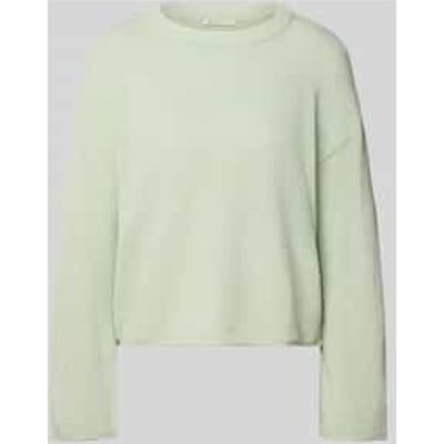 Tom Tailor Denim - Relaxed fit gebreide trui met boothals - Maat L - light matcha green