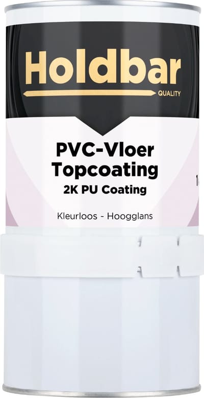Holdbar PVC-Vloer Topcoating Hoogglans 1 Kg - Vloerverf - Glashelder - Transparant - PVC Vloer Verven - Krasvast - UV-bestendig - Vergeelt niet