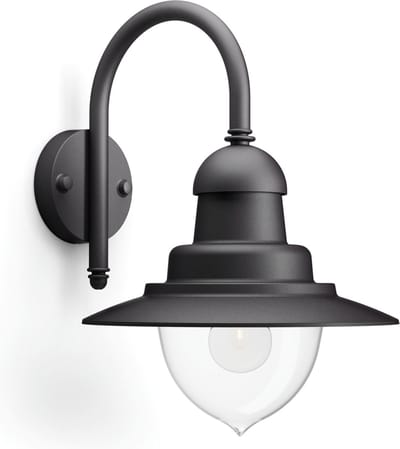 Philips Raindrop wall lantern black 1x60W 230V| No bulb Ha