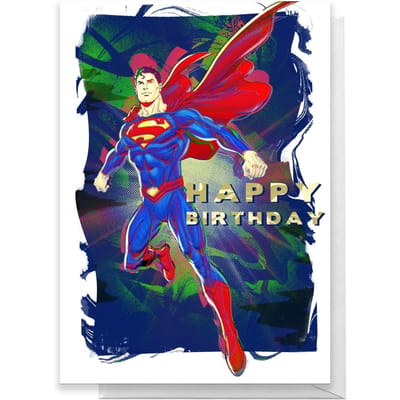 Superman Happy Birthday Greetings Card - Standard Card