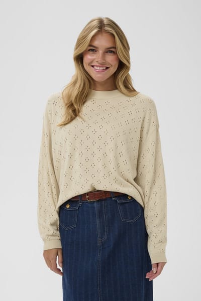 Saint Tropez OlineSZ Pullover Dames Trui - Oatmeal