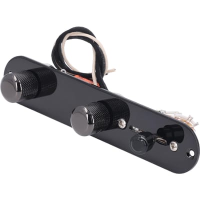 Geladen Gitaar Control Plate Voorgewireerd 3-weg Blade Schakelaar voor Telecaster Elektrische Gitaar Onderdelen Zwart black
