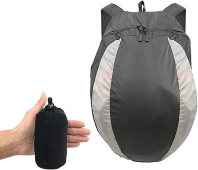 Helmrugzak - Opvouwbare tas - Motorhelm opbergen - Lichtgewicht ontwerp - 28 liter - Zwart