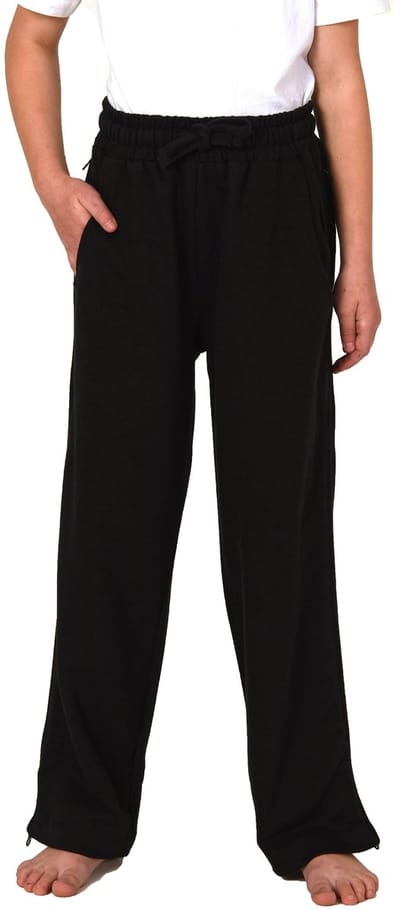 Unisex kinderrevalidatiebroek met zijrits joggingbroek voor revalidatie, fysio, gipsbeen