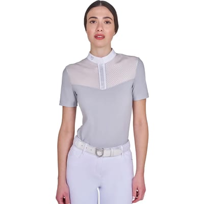 Polo met discrete en elegante strass voor dames Equestro