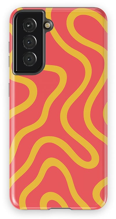 DripCase Curvy Lines Hoesje Samsung Galaxy S21 | Backcover met Mag | Design Tough Case Samsung Galaxy S21 Sunburst Drift