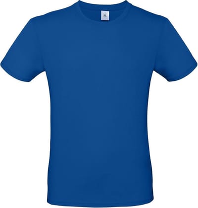 Set van 2x stuks blauw basic t-shirt met ronde hals voor heren - katoen - 145 grams - witte shirts / kleding, maat: XL (54)