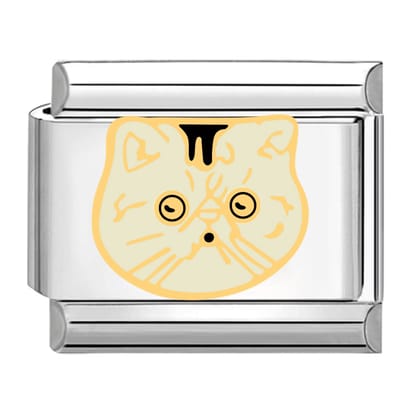 Quiges - Schakel - Bedel - 9mm - charms - kat - Geschikt voor - armband - Schakelarmband - italy bedels armband