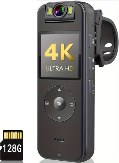 Bovista Spy Camera - Bodycam - Politie - Chest Camera - Spy Cam - Verborgen Camera - Spionage Camera - Action Camera - HD + 128GB