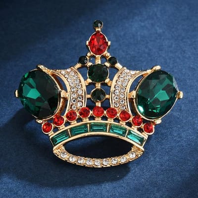 Dames Kroon Strass Broches Accessoires Kristal Mode Vintage Hoge Kwaliteit Tiara Sieraden Broche Speld Kleding Badges Cadeau beige