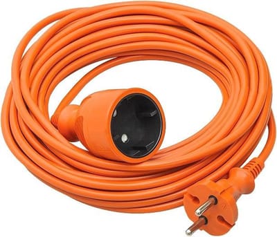 Verlengkabel 10 Meter Oranje 2x1,0mm Geen Aarding