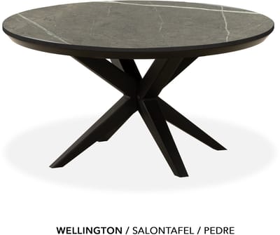 Maxfurn - Ronde salontafel met verjongde rand | Zeer krasvast | Kleur: Pedra | diameter 80cm