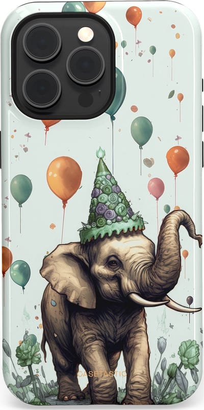 Casetastic Hoesje Geschikt voor Apple iPhone 15 Pro Max Magsafe - Stijlvolle Beschermende Duo-layer Case - Ballolifant