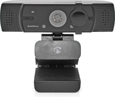 Nedis Webcam – 4K Ultra HD – Webcam voor PC – Autofocus – Microfoon – Zwart