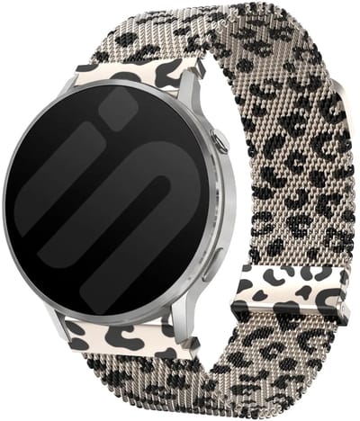 Strap-it Milanees bandje geschikt voor Huawei Watch GT 6 - 41mm / GT 5 Pro - 41mm / GT 5 - 42mm / GT 4 - 41mm / Fossil Gen 6, 5e - 42mm / Charter HR / Q Venture Gen 4-3 / Xiaomi Watch S4 - 41mm / Withings ScanWatch 2, 1 & Light - Luipaard