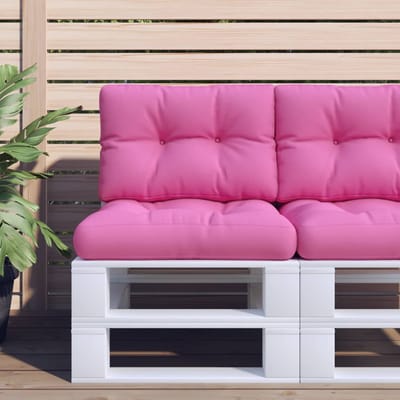 vidaXL - Palletkussens - 2 - st - stof - roze