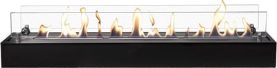 Xaralyn Bio-ethanol haard - bio-ethanol brander XL - zwart - 3,5 KW verwarming - bio-ethanol inbouwhaard - echte vlammen