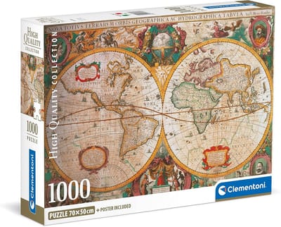 Puzzel 1000 stukjes - Oude Wereldkaart - Hoge Kwaliteit Puzzel voor Volwassenen