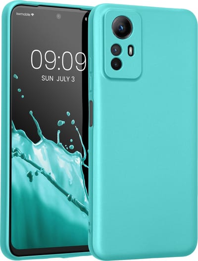 kwmobile metallic telefoonhoesje van TPU - geschikt voor Xiaomi Redmi Note 12S - Flexible case voor smartphone - In metallic mintgroen