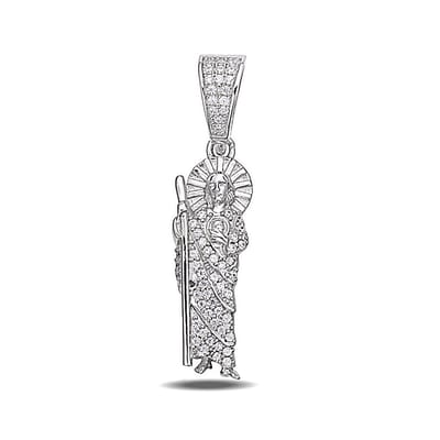 Juwelier Zwartevalk zilveren (gerhodineerd) San Judas Tadeo hanger - 24.260