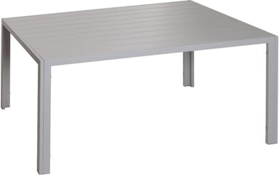 Aluminium eettafel MCW-N40, bistrotafel tuintafel balkontafel, weerbestendig 140x80cm ~ lichtgrijs
