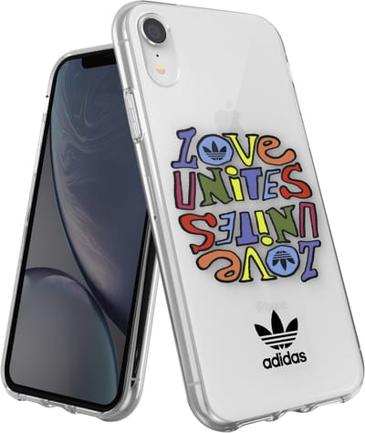 adidas, Hoesje Geschikt voor Apple iPhone XR Siliconen Bescherming Pride Love Unites Modern Design, Transparant