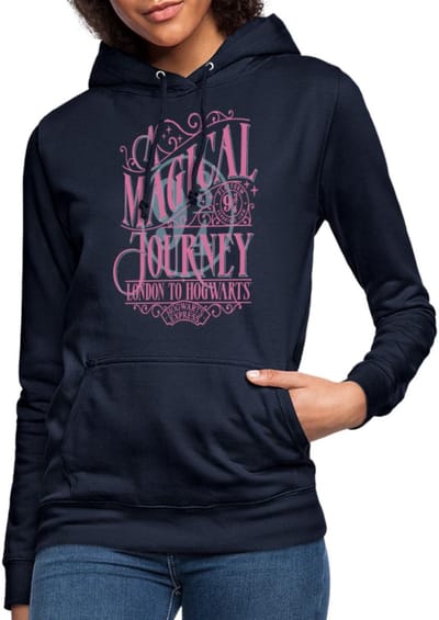 Harry Potter Perron 9 ¾ Ontwerp In Roze & Blauw Hoodie Dames