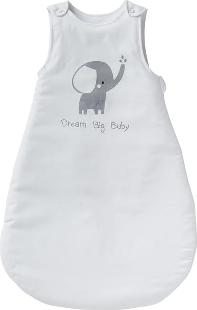 Vertbaudet Baby slaapzak Olifant - mouwloze - wit