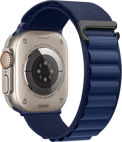 Hoco Climbing WA 20 Watch Bandje - Geschikt voor Apple Watch 1 / 2 / 3 / 4 / 5 / 6 / 7 / 8 / 9 / SE / Ultra - 38MM / 40MM / 41MM - Blauw