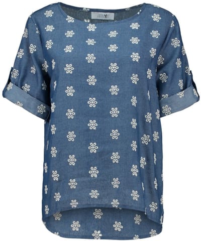 Hailys - Dames Blouse - Blue Denim - XS