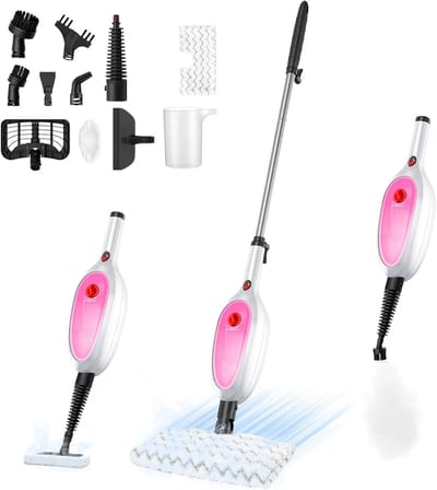 Stoomreiniger 11-in-1 - Moppen en Reinigen - Hygiënisch Huis - Snelle Opwarming - 1200 Watt - Zwart