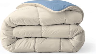 Zelesta Everyday Duo Bluefog & Sand Beach 140x200cm - Dekbed zonder overtrek - 30 dagen proefslapen - Wasbaar hoesloos dekbed - Bedrukt dekbed - All year zomerdekbed & winterdekbed