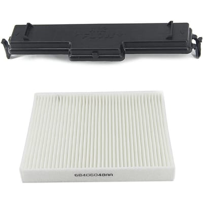 Cabineluchtfilterset, airconditioningfilter en toegangsdeurset vervanging voor Dodge Ram 1500 wit